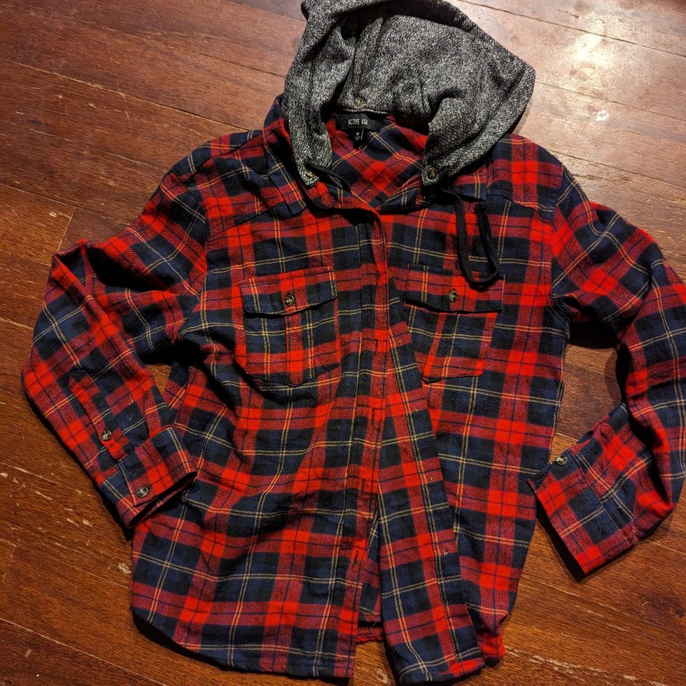 Hoodie flannel